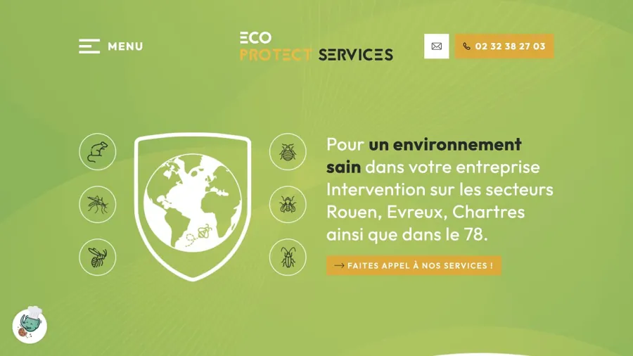 Aperçu du site officiel de Eco Protect Services