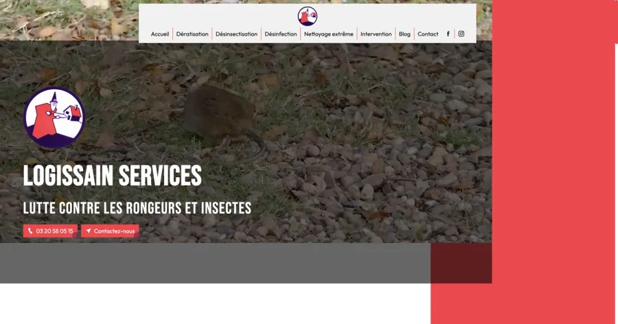 Aperçu du site officiel de Logissain Services