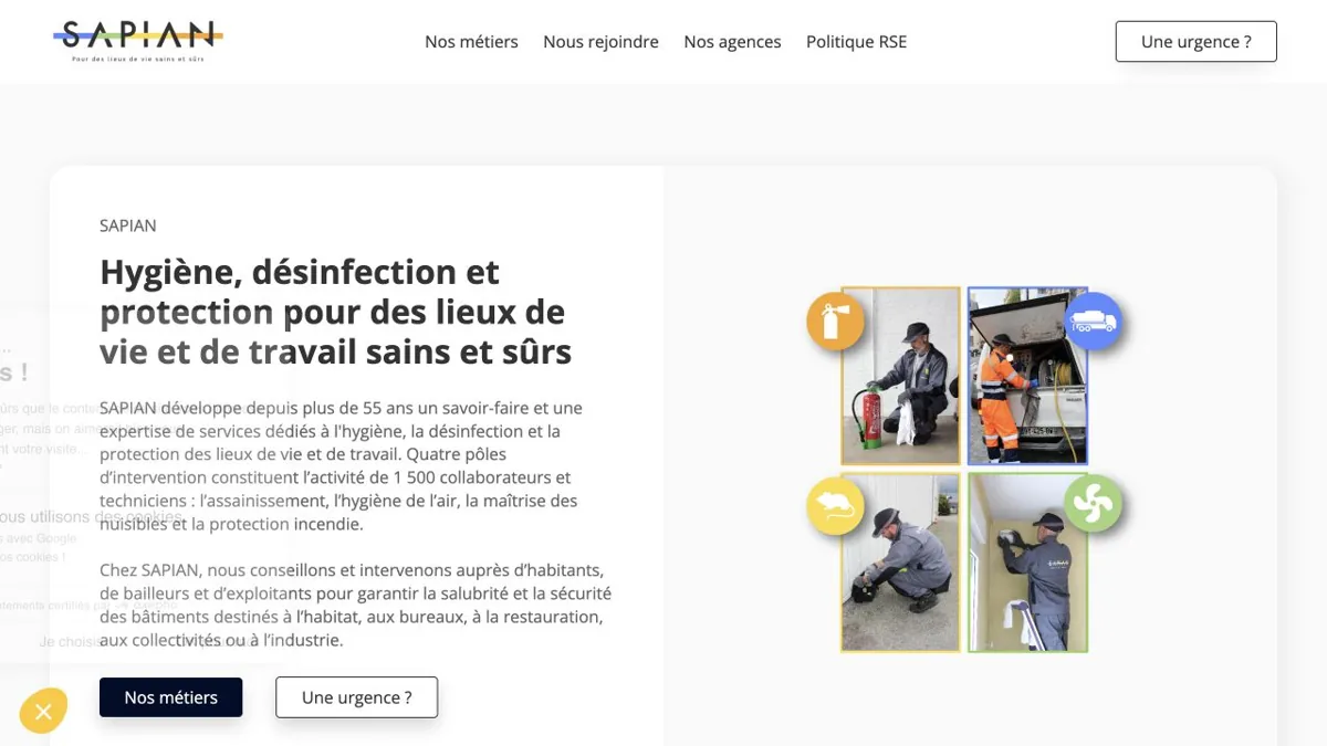 Aperçu du site du réseau SAPIAN